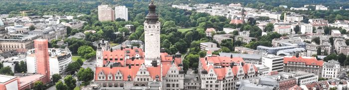Luftbild von Leipzig